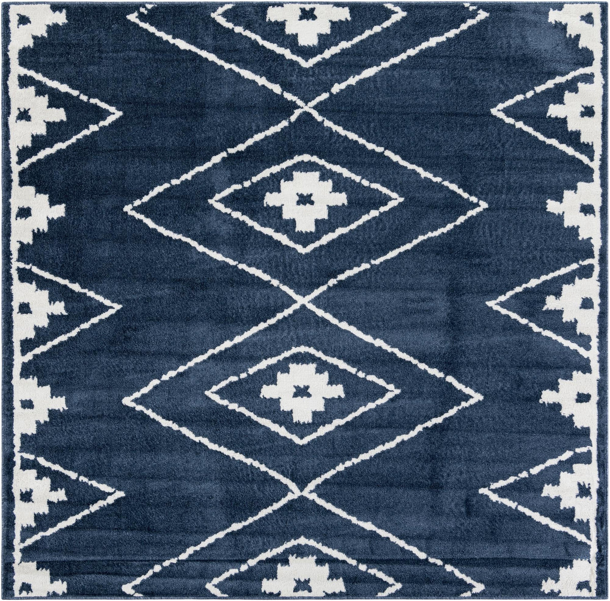Copenhagen Edge Collection Area Rug -  Frederiksberg Square Blue  lifestyle 48