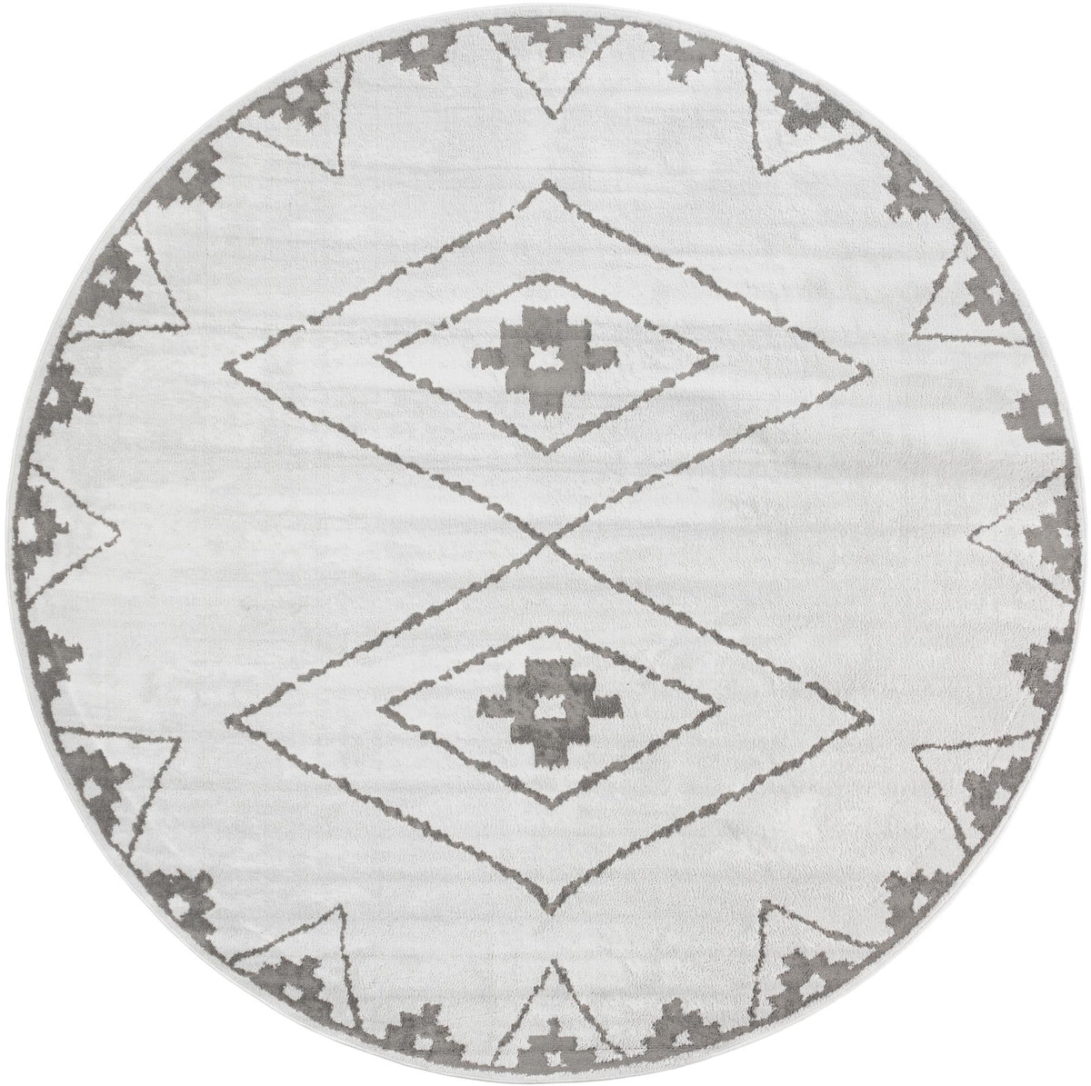 Copenhagen Edge Collection Area Rug -  Frederiksberg Round Ivory  lifestyle 56
