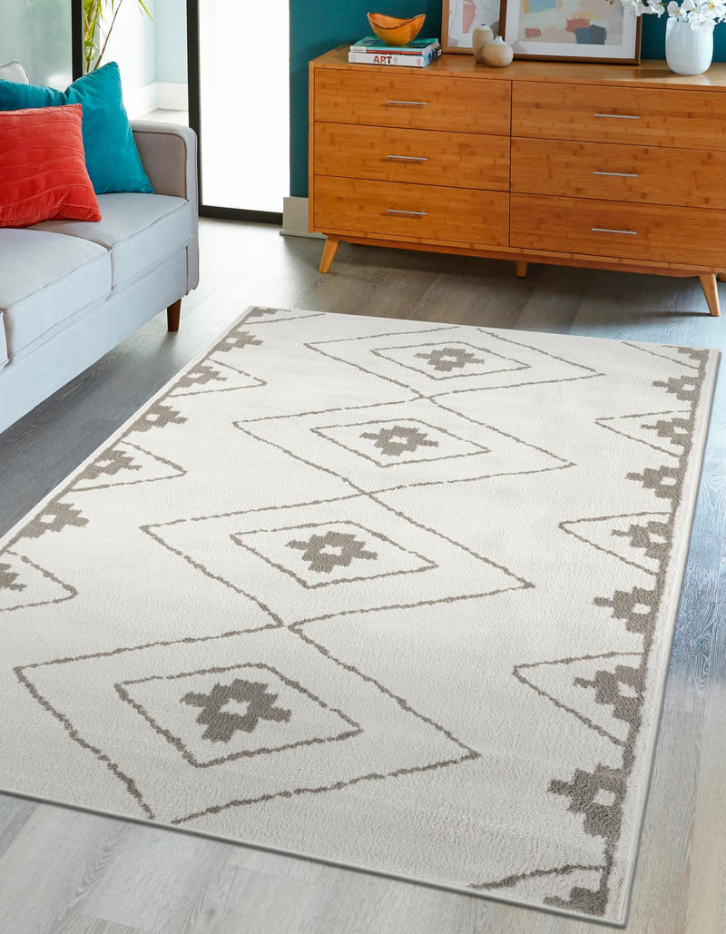 Copenhagen Edge Collection Area Rug -  Frederiksberg Rectangle Ivory  lifestyle 4