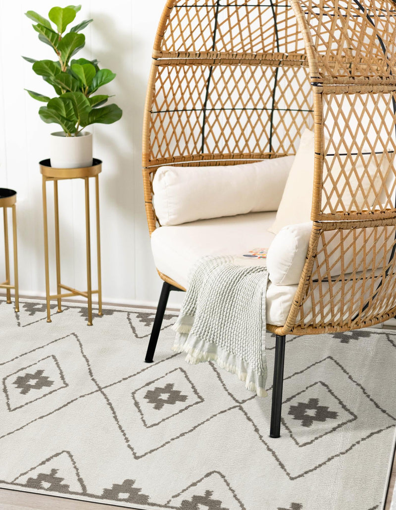 Copenhagen Edge Collection Area Rug -  Frederiksberg Rectangle Ivory  lifestyle 10
