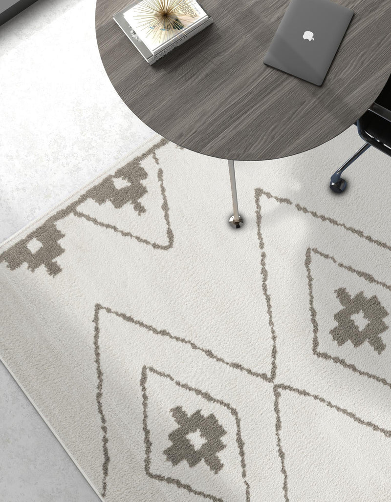 Copenhagen Edge Collection Area Rug -  Frederiksberg Rectangle Ivory  lifestyle 14