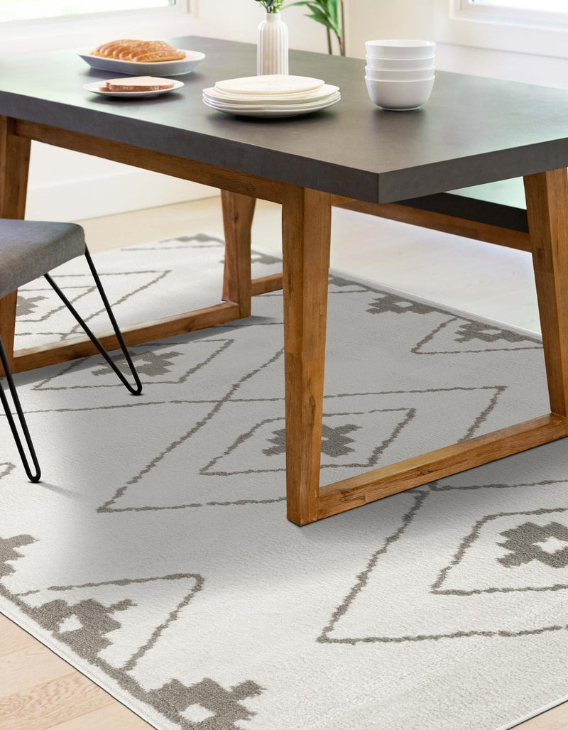 Copenhagen Edge Collection Area Rug -  Frederiksberg Rectangle Ivory  lifestyle 16