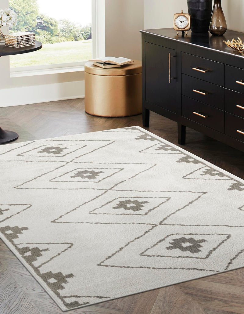 Copenhagen Edge Collection Area Rug -  Frederiksberg Rectangle Ivory  lifestyle 21