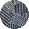 Copenhagen Edge Collection Area Rug -  Osterbro Round Blue  lifestyle 69