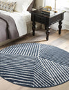 Copenhagen Edge Collection Area Rug -  Osterbro Round Blue  lifestyle 76