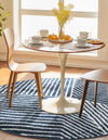 Copenhagen Edge Collection Area Rug -  Osterbro Round Blue  lifestyle 88