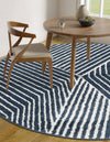 Copenhagen Edge Collection Area Rug -  Osterbro Round Blue  lifestyle 124