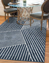 Copenhagen Edge Collection Area Rug -  Osterbro Rectangle Blue  lifestyle 3