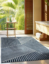Copenhagen Edge Collection Area Rug -  Osterbro Rectangle Blue  lifestyle 9