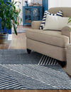 Copenhagen Edge Collection Area Rug -  Osterbro Rectangle Blue  lifestyle 17