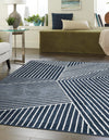 Copenhagen Edge Collection Area Rug -  Osterbro Rectangle Blue  lifestyle 19