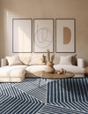 Copenhagen Edge Collection Area Rug -  Osterbro Square Blue  lifestyle 51