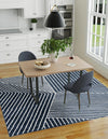 Copenhagen Edge Collection Area Rug -  Osterbro Square Blue  lifestyle 63