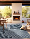 Copenhagen Edge Collection Area Rug -  Osterbro Square Blue  lifestyle 81