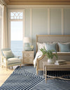 Copenhagen Edge Collection Area Rug -  Osterbro Square Blue  lifestyle 87
