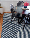 Copenhagen Edge Collection Area Rug -  Osterbro Square Blue  lifestyle 93