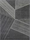 Copenhagen Edge Collection Area Rug -  Osterbro Rectangle Black  lifestyle 3