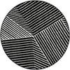 Copenhagen Edge Collection Area Rug -  Osterbro Round Black  lifestyle 48