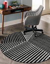 Copenhagen Edge Collection Area Rug -  Osterbro Round Black  lifestyle 54