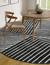 Copenhagen Edge Collection Area Rug -  Osterbro Round Black  lifestyle 60