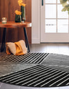Copenhagen Edge Collection Area Rug -  Osterbro Round Black  lifestyle 66