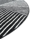 Copenhagen Edge Collection Area Rug -  Osterbro Round Black  lifestyle 123