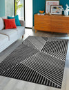 Copenhagen Edge Collection Area Rug -  Osterbro Rectangle Black  lifestyle 5