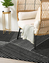 Copenhagen Edge Collection Area Rug -  Osterbro Rectangle Black  lifestyle 17