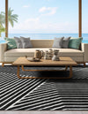 Copenhagen Edge Collection Area Rug -  Osterbro Square Black  lifestyle 102