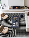 Copenhagen Edge Collection Area Rug -  Osterbro Square Black  lifestyle 114