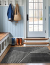 Copenhagen Edge Collection Area Rug -  Osterbro Square Black  lifestyle 138