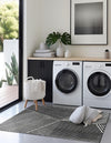 Copenhagen Edge Collection Area Rug -  Osterbro Square Black  lifestyle 174