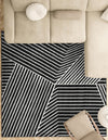 Copenhagen Edge Collection Area Rug -  Osterbro Square Black  lifestyle 215