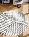 Copenhagen Edge Collection Area Rug -  Osterbro Round Ivory  lifestyle 52