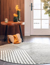 Copenhagen Edge Collection Area Rug -  Osterbro Round Ivory  lifestyle 94