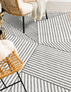 Copenhagen Edge Collection Area Rug -  Osterbro Rectangle Ivory  lifestyle 8