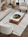 Copenhagen Edge Collection Area Rug -  Osterbro Rectangle Ivory  lifestyle 10