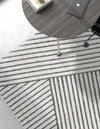 Copenhagen Edge Collection Area Rug -  Osterbro Rectangle Ivory  lifestyle 12