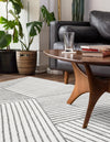 Copenhagen Edge Collection Area Rug -  Osterbro Rectangle Ivory  lifestyle 14