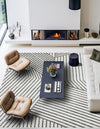 Copenhagen Edge Collection Area Rug -  Osterbro Square Ivory  lifestyle 91