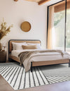 Copenhagen Edge Collection Area Rug -  Osterbro Square Ivory  lifestyle 151