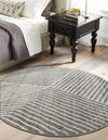 Copenhagen Edge Collection Area Rug -  Osterbro Round Gray  lifestyle 49