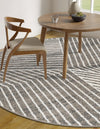 Copenhagen Edge Collection Area Rug -  Osterbro Round Gray  lifestyle 67