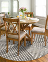 Copenhagen Edge Collection Area Rug -  Osterbro Round Gray  lifestyle 91