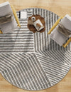 Copenhagen Edge Collection Area Rug -  Osterbro Round Gray  lifestyle 166