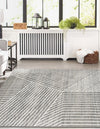 Copenhagen Edge Collection Area Rug -  Osterbro Rectangle Gray  lifestyle 26