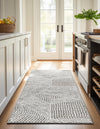 Copenhagen Edge Collection Area Rug -  Osterbro Runner Gray  lifestyle 128
