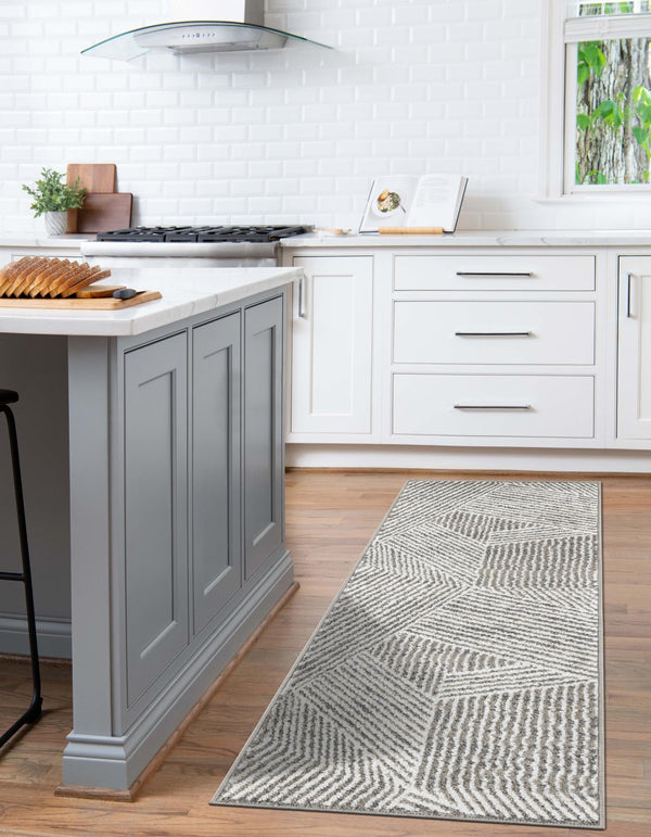 Copenhagen Edge Collection Area Rug -  Osterbro Runner Gray  lifestyle 164