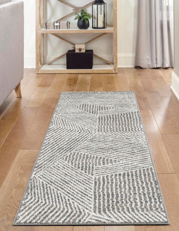 Copenhagen Edge Collection Area Rug -  Osterbro Runner Gray  lifestyle 176