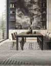 Copenhagen Edge Collection Area Rug -  Osterbro Square Gray  lifestyle 141
